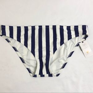 Shade & Shore striped bikini bottoms L
